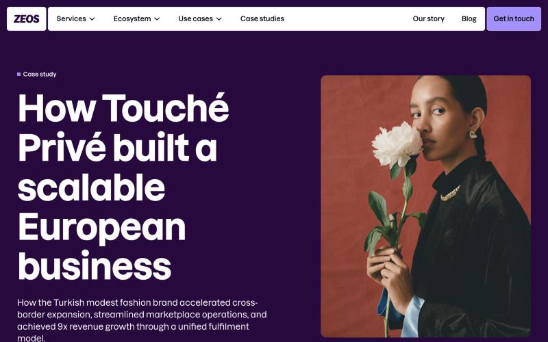 ZEOS case study page: How Touché Privé built a scalable European business